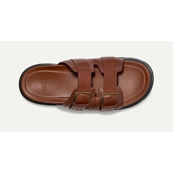 UGG Capitola Buckle Slides Men's Size US 10 / EU 43 Sandal, Brown NEW - Picture 7 of 8